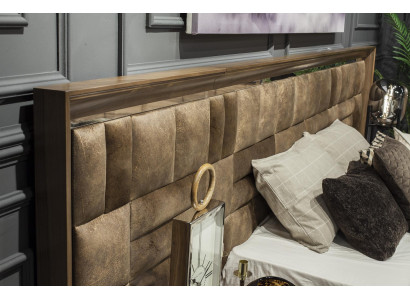 Luxury bed 160x200 hotel furniture with upholstery