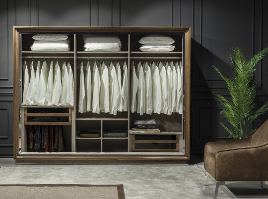 Luxury wardrobe, 277 cm, 6 doors and large storage space