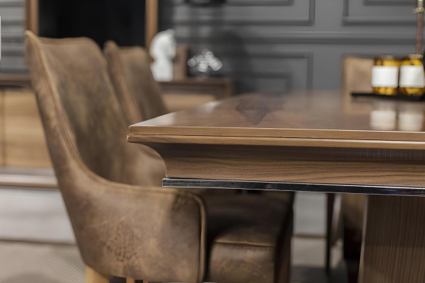 Luxury dining table set with table and chairs, nightstand, 7 pieces