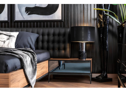 Luxury black and brown nightstands