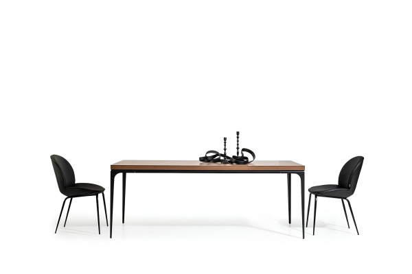 Luxury dining set, table with 4 folding chairs