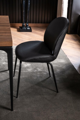 Black modern hanging chair for ceilings