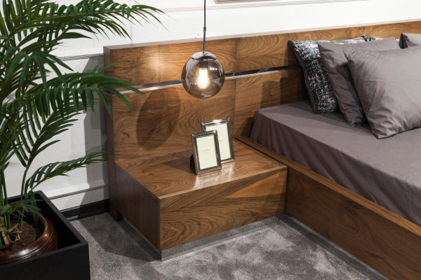 Bedroom furniture set with bed, nightstands, and chest of drawers, hotel quality, 5 pieces