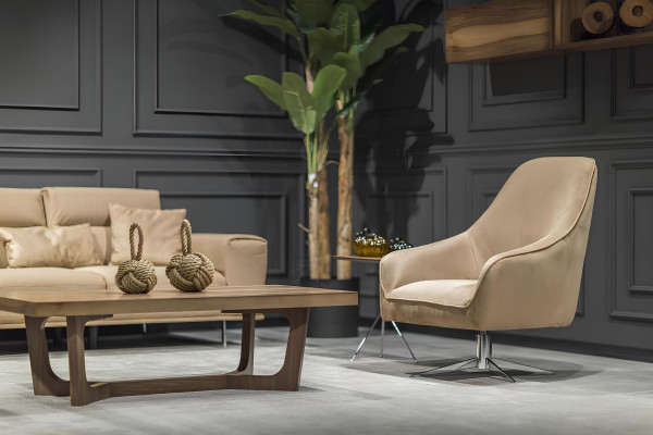 Luxury beige sofa set 3+3+1 + 4-piece table