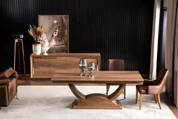 Dining furniture set with table and chairs