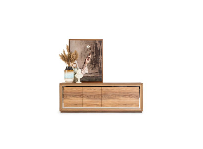 Brown wooden chest of drawers 218 cm