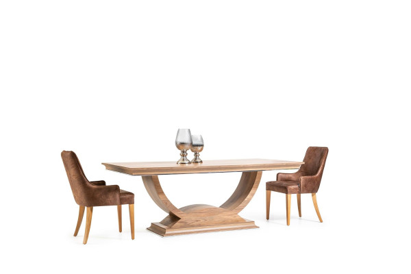 Elegant dining table with legs