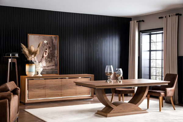 Elegant dining table with legs