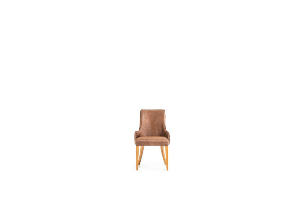 Brown wooden dining table with 4 chairs