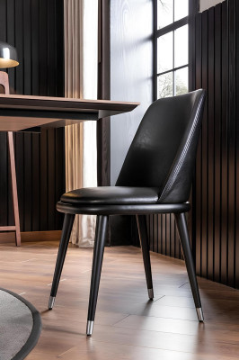 Dining set with black chairs