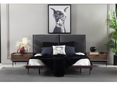 Perfect bedroom furniture set, which includes a wardrobe, nightstands, and a bed in 4 parts.