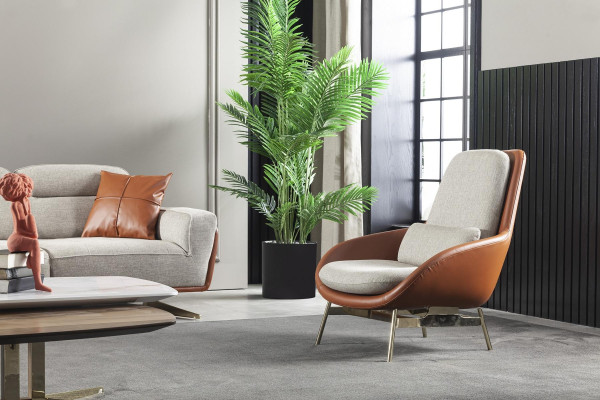 Brown club chair