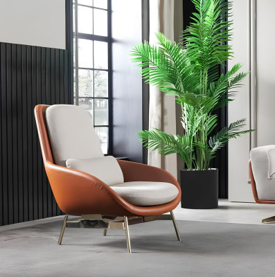 Brown club chair