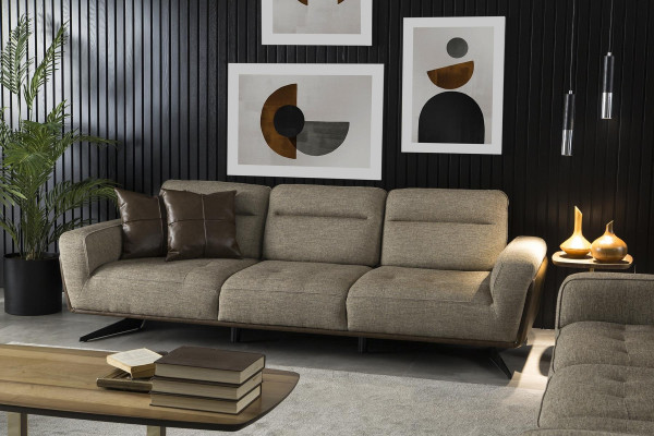 Comfortable and spacious corner sofa 260cm Fabric Room