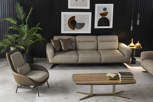 Comfortable and spacious corner sofa 260cm Fabric Room
