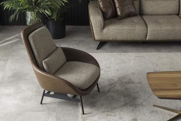Brown lounge chair