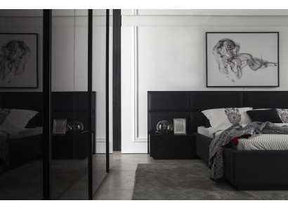 Luxury nightstand with glass surfaces