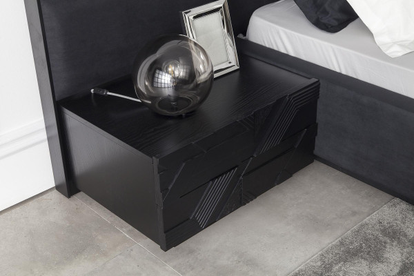 Luxury nightstand with glass surfaces