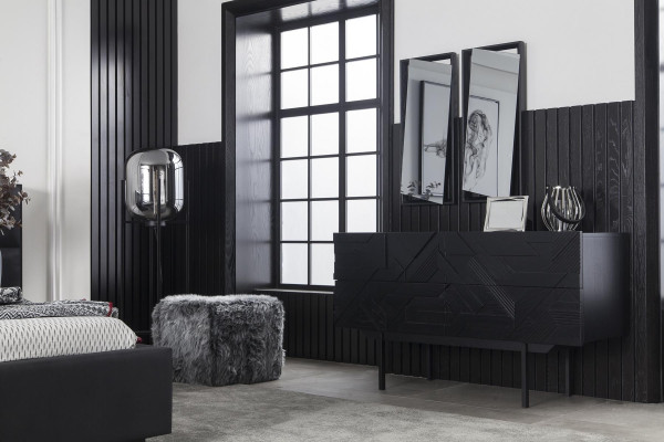 Black mobile cabinet 138 cm