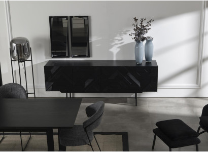Luxury mobile cabinet Mustat 208 cm with mirror in 2 parts
