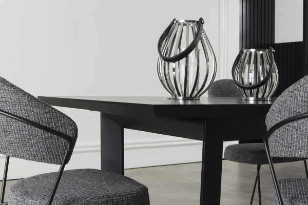 Dining set with table and 4 comfortable chairs, 5 pieces