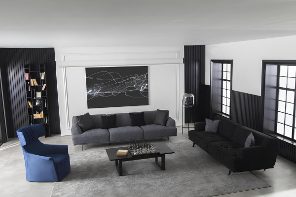 Sofa set 4+3+1 with table