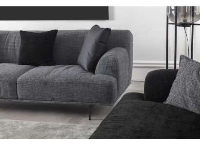 Velvet sofa for four people 284 cm