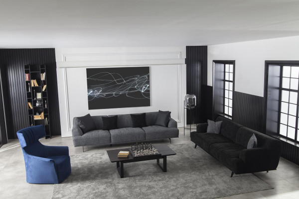 Corner sofa 3-seater 235 cm fabric