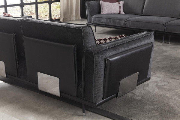 Fabric-covered sofa 330 cm