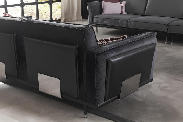 Modern sofa with Italian design for 3+1 people gray