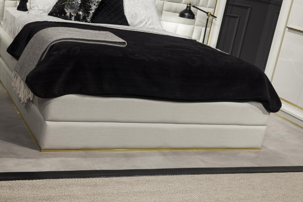 Modern luxury bed 160x200 cm in white