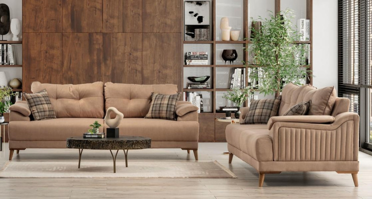 Comfortable 3-seater sofa with elegant design for any living room