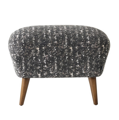 Modern gray fabric pouf