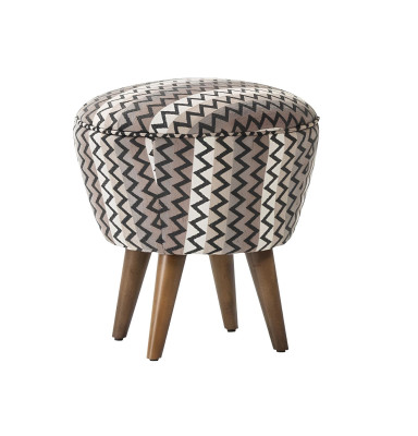 Gray upholstered pouf