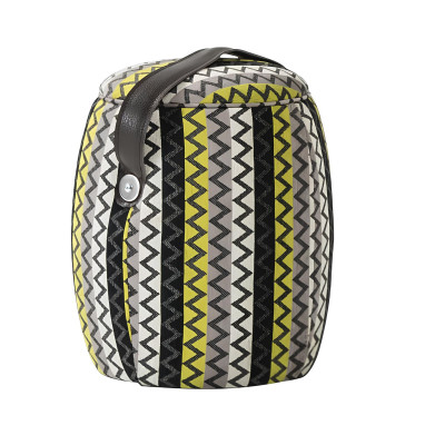 Gray green pouf