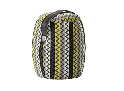 Gray green pouf