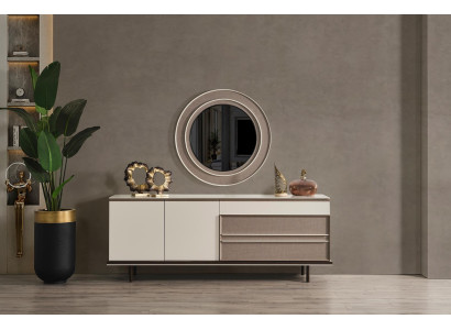 Designer dining room furniture wooden sideboard luxury mirror chest of drawers sideboard
