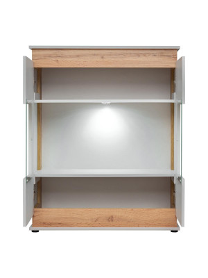 Gray design wooden TV furniture for living room 4 pieces