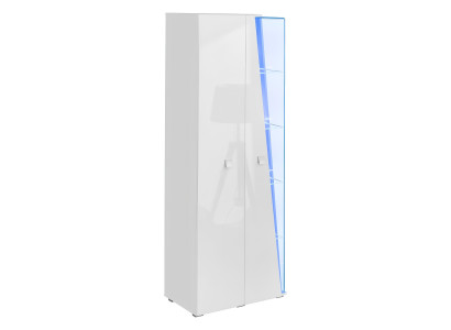 White luxury cabinet with 2 display cases for modern living room