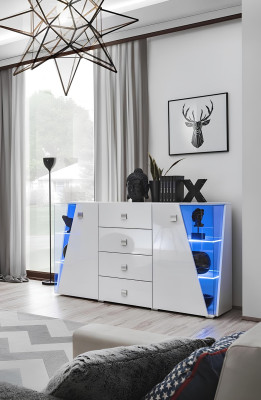 Elegant white cabinet for modern and luxurious interiors