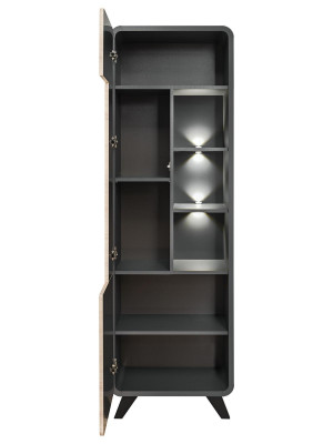5-piece living room set with TV stand, display cabinet, shelf, wooden furniture