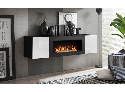 Built-in wardrobe with fireplace luxury living room furniture