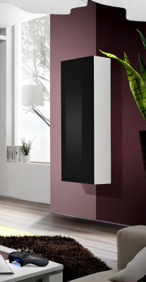 Classic wooden wall display cabinet for luxury living room
