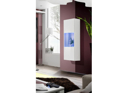 White hanging display cabinet for modern luxury living room decoration