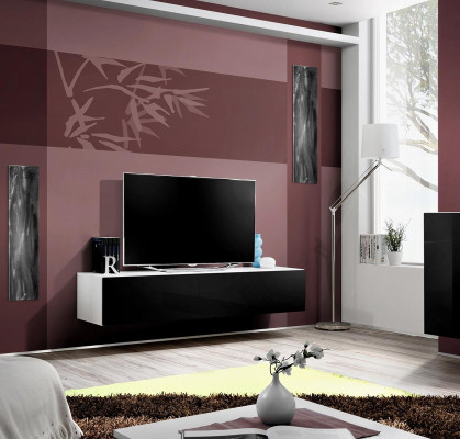 Luxury designed wall-mounted TV stand for modern wooden living room furniture