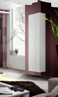 Luxury white wooden built-in cabinet with modern design for the living room