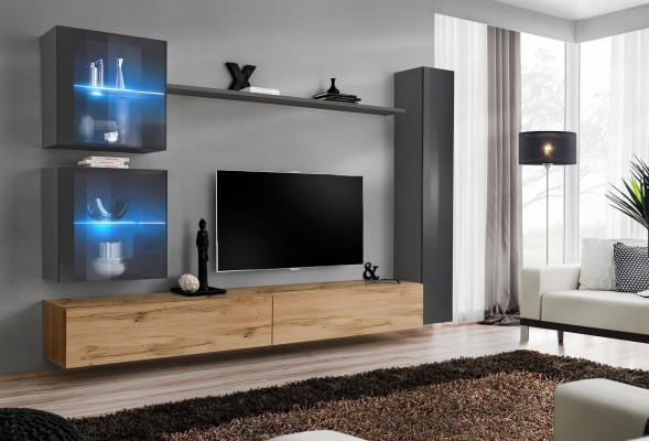 Modern living room sideboard gray furniture wall cabinet living room TV stand