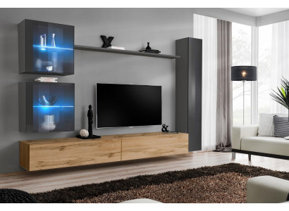 Modern living room sideboard gray furniture wall cabinet living room TV stand