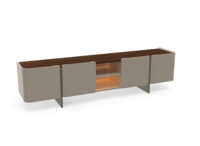 Modern luxury gray wall-mounted TV unit