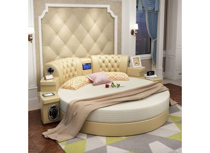 Round bed, round design beds, double luxury hotel frame, sleep room